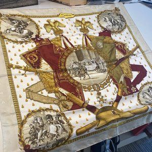Rare vintage 1st Issue NAPOLEON Hermes silk scarf